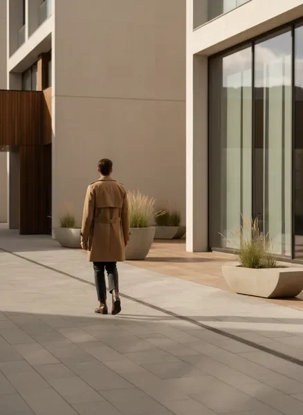 אווירה עירונית מינימליסטית המשקפת את פילוסופיית המותג