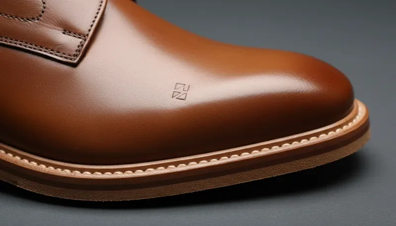 פרטי עבודת יד איכותית בנעל עור פרימיום